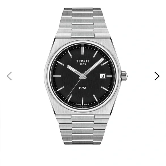 Tissot PRX Silver and Black Watch - Picture 2 of 12